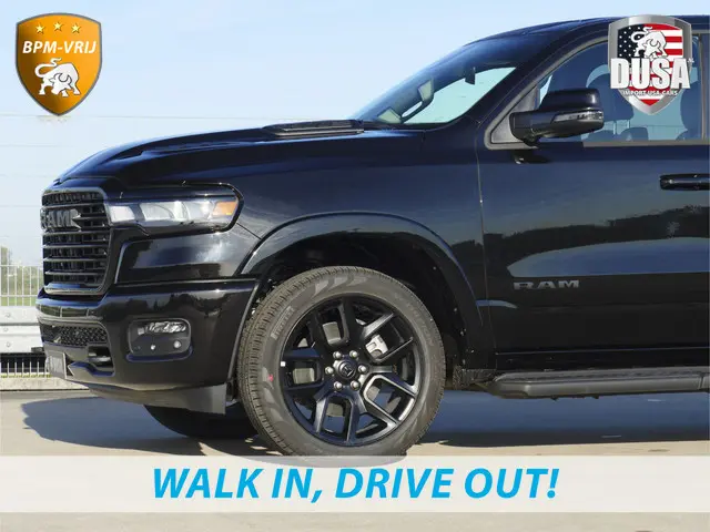 Dodge RAM 1500 | Laramie | Night | 3.0L I6 Hurricane | Crew Cab | 4X4 | | BPM-VRIJ | Panorama | 14,4-inch Touchscreen | Getoonde accessoires zijn verkrijgbaar tegen meerprijs