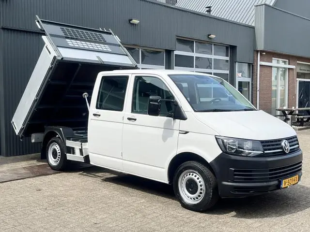 Volkswagen Transporter 2.0 TDI L2H1 DC Euro 6 Pick up Kipper Open laadbak Airco Trekhaak 2200kg trek...