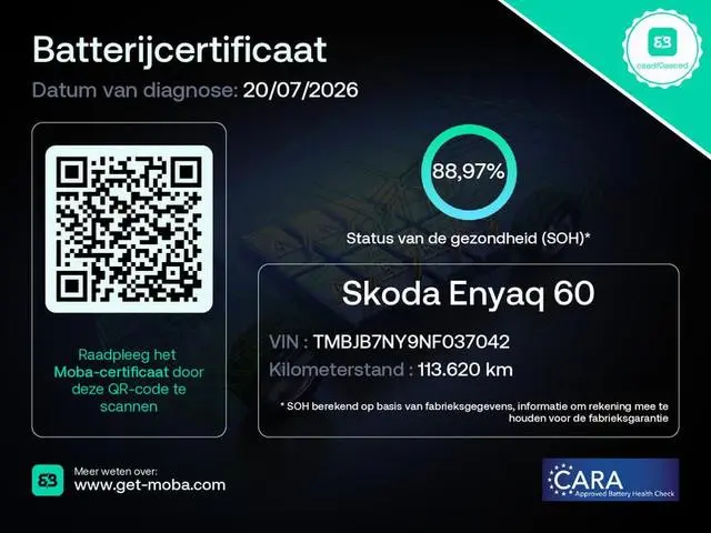 Skoda Enyaq iV 60 180 pk | Navigatie | Parkeersensoren | Achteruitrijcamera | Lederen bekleding | Au...