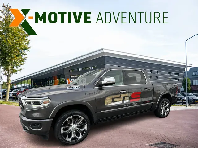 Dodge Ram 1500 5.7 V8 4x4 Crew Cab Limited 10y + Fifthwheel Alu oplegger Autotransporter 5300 kg tec...