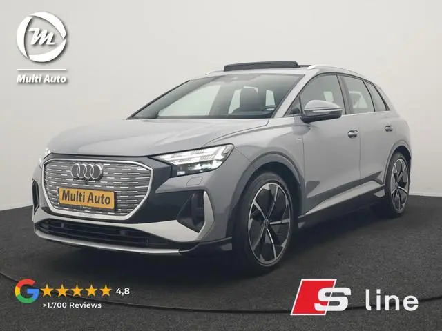 Audi Q4 e-tron 35 2x S Line 55 kWh 170pk Dealer O.H. | Panodak | Lederen Sportstoelen Memory | Adapt...
