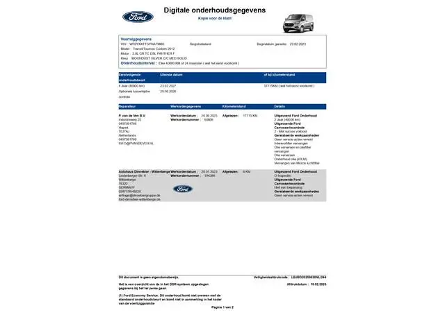 Ford Transit Custom