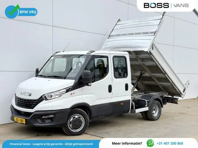 Iveco Daily 35C14 2.3 Kipper Dubbele Cabine Dubbellucht 3,5t Trekhaak 6 Stoelen Airco Cruise Control...