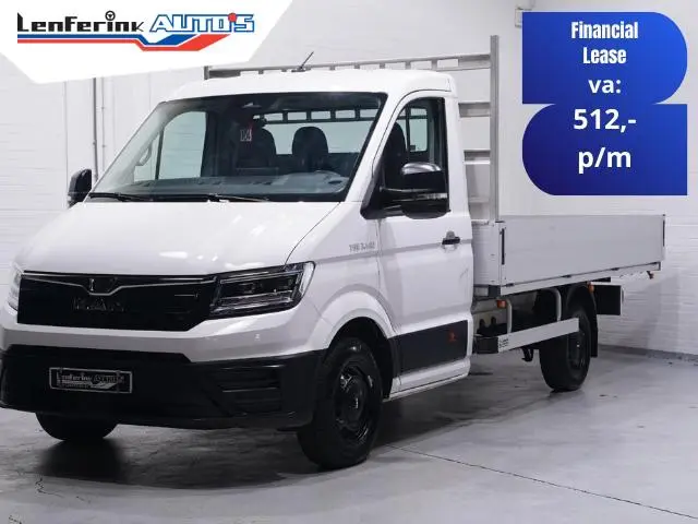 MAN TGE 3.140 140 pk DSG Aut. Pick Up / Open Laadbak Navi, Camera, Trekhaak 3.000 kg, LxBxH 383x225x...