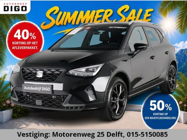 SEAT Arona 1.0 TSI FR BUSINESS AUTOMAAT GARANTIE 5-2034* . APPLE CARPLAY & ANDRIOD AUTO . PARKEERSEN...