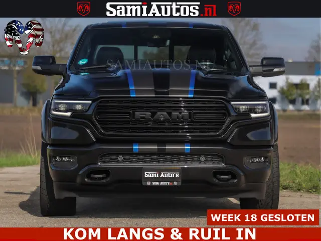 Dodge RAM HULK PACK LIMITED | 5.7 V8 | WIDE BODY | STRIPING | HUD | LUCHTVERING | OPEN UITLAAT KLEP...