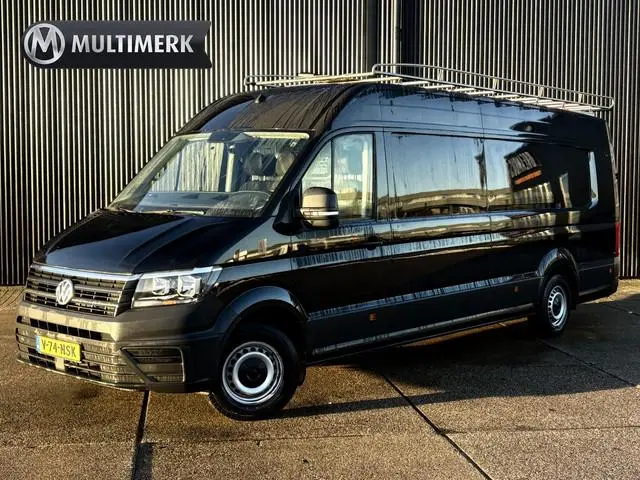 Volkswagen Crafter 35 2.0 TDI L4H3 177PK AUTOMAAT MARGE | MOOIE UITVOERING | LUCHTVERING | ZWART |