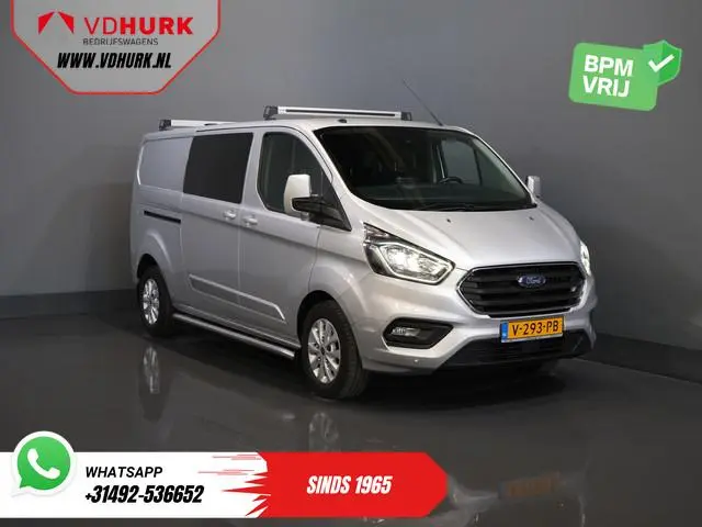 Ford Transit Custom 2.0 TDCI 130 pk L2 Limited DC Dubbel Cabine 2xSchuifdeur/ Stoelverw./ Carplay/ C...