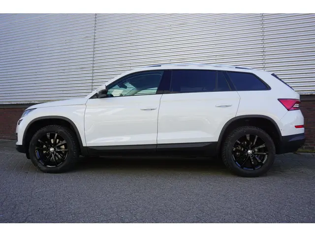 Skoda Kodiaq 1.5 TSI/Wegklapbare trekhaak/Camera/Leer-Stof/ Moon white metallic.