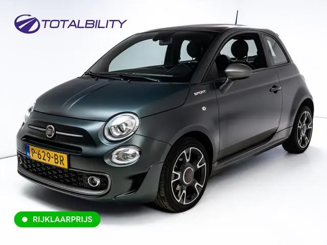 Fiat 500 1.0 Hybrid Sport Verde Portofino | 1/2 Leder/stof | Panodak | Led+ | Uconnect | Airco, Lede...