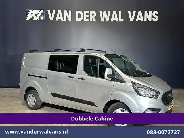 Ford Transit Custom 2.0 TDCI 131pk L2H1 Dubbele Cabine Euro6 Airco | 6-Zits | LED | Cruisecontrol |...