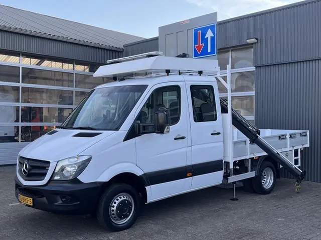 Mercedes-Benz Sprinter 513 CDI 366 Hiab Laadkraan 018T Trekhaak 2000 kg Airco 6 persoons uitvoering...