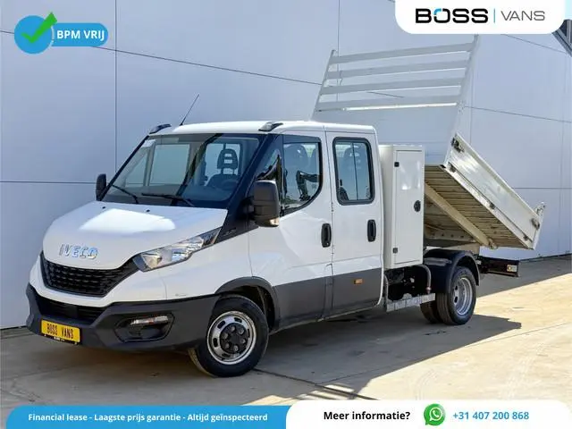 Iveco Daily 35C14 2.3 Kipper Dubbele Cabine Dubbellucht 3,5t Trekhaak 6 Stoelen Airco Cruise Control...