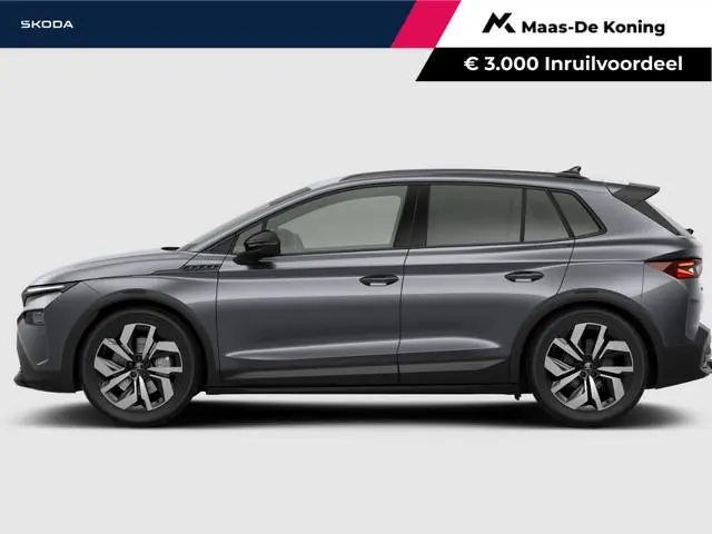 Škoda Elroq Sportline Elektromotor 210 kW / 286 PK SUV Graphite Grey | Trekhaak wegklapbaar | 3.000,...