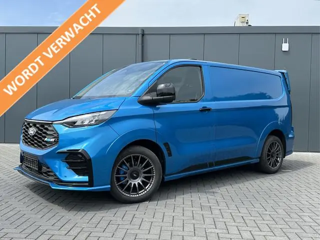 Ford E-Transit Custom MS-RT 285 PK FULL ELECTRIC SPORT / L1H1 / DIGITAL AQUA BLUE METALLIC / REAR VI...
