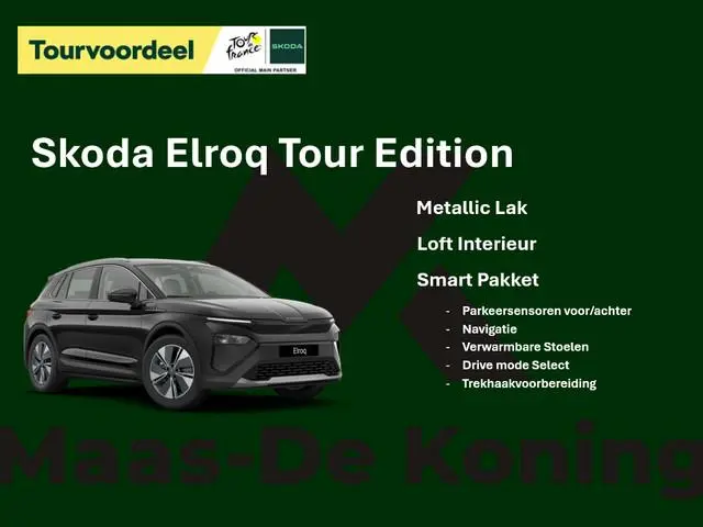 Škoda Elroq Tour Edition Elektromotor 140 kW / 190 PK SUV Elek | Metallic Lak | Trekhaak Wegklapbaar...