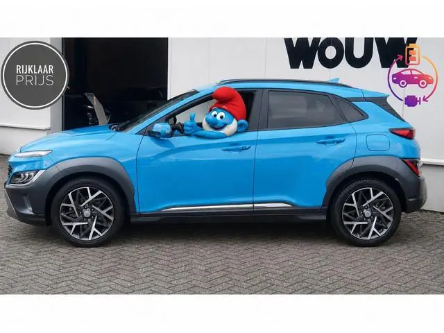 Hyundai Kona 1.6 HYBRID Premium Automaat Schuif-Kanteldak Stoelverstelling | Leder | HUD | Navigatie...
