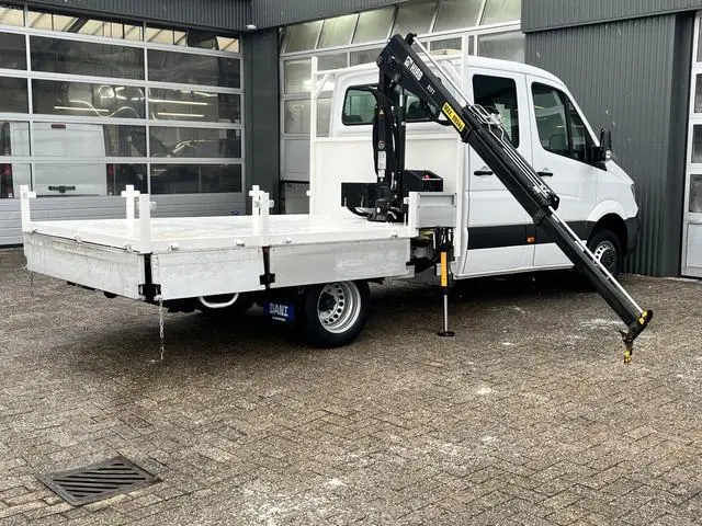 Mercedes-Benz Sprinter 513 cdi 130pk DC Laadkraan Hiab 017T Airco Trekhaak 2000kg Open laadbak Euro...