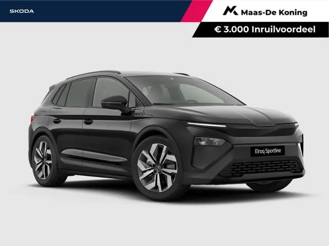 Škoda Elroq Sportline Elektromotor 210 kW / 286 PK SUV Black Magic | Trekhaak wegklapbaar | 3.000,-...