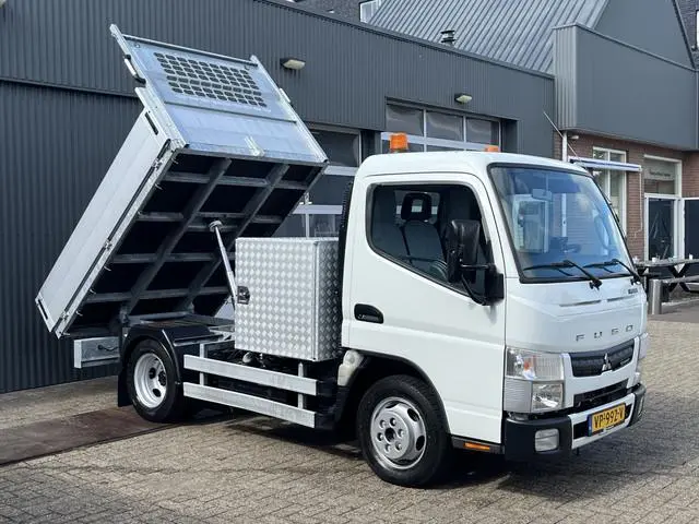 FUSO Canter 3S13 Kipper Openlaadbak Pick-up Airco 3-Persoons Achterruitrij camera Lier Gereedschapsk...