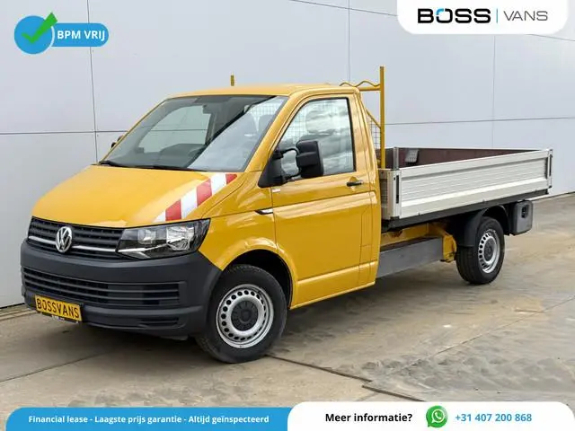 Volkswagen Transporter T6 150PK Open Laadbak Cruise Control Airco 2.2T Trekhaak Pritische Pickup Ope...