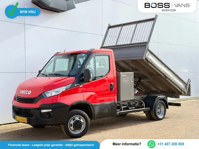 Iveco Daily 35C12 2.3 Kipper Dubbellucht L3 Airco Cruise Control 3.5T Trekhaak Lederen Bekleding Ben...