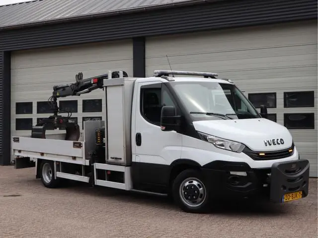 Iveco Daily 50C15 3.0 Euro 6 - HIAB kraan - 2 x PTO - NIDO - Openlaadbak