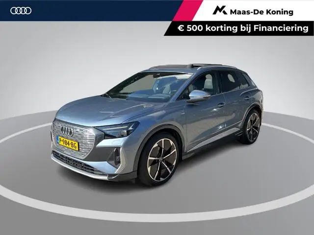 Audi Q4 e-tron 50 299pk Quattro S Competition 77 kWh · SOH 93% · Panoramadak · Wegklapbare Trekhaak...
