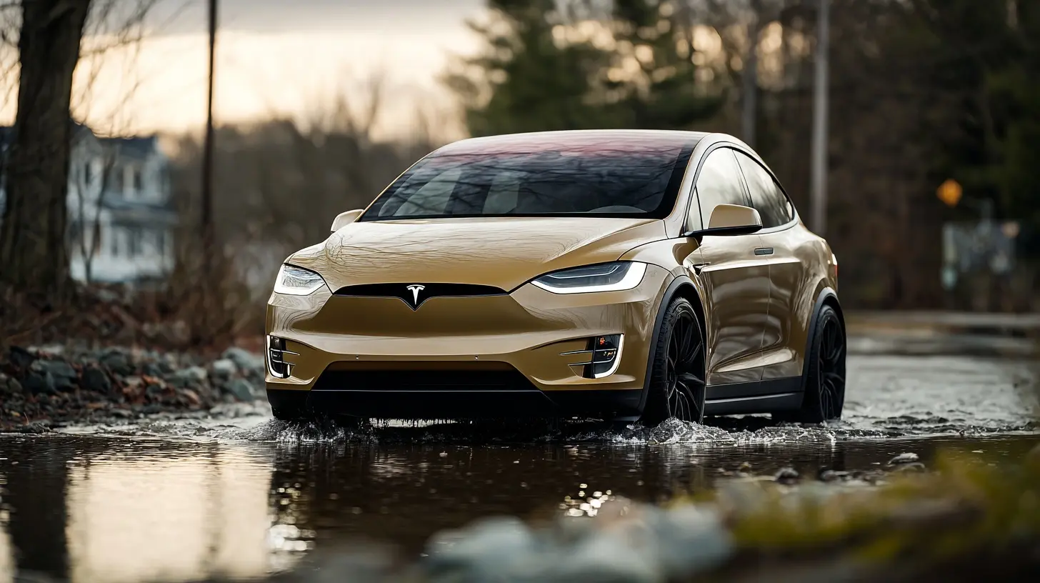 elektrische-auto-door-waterplas